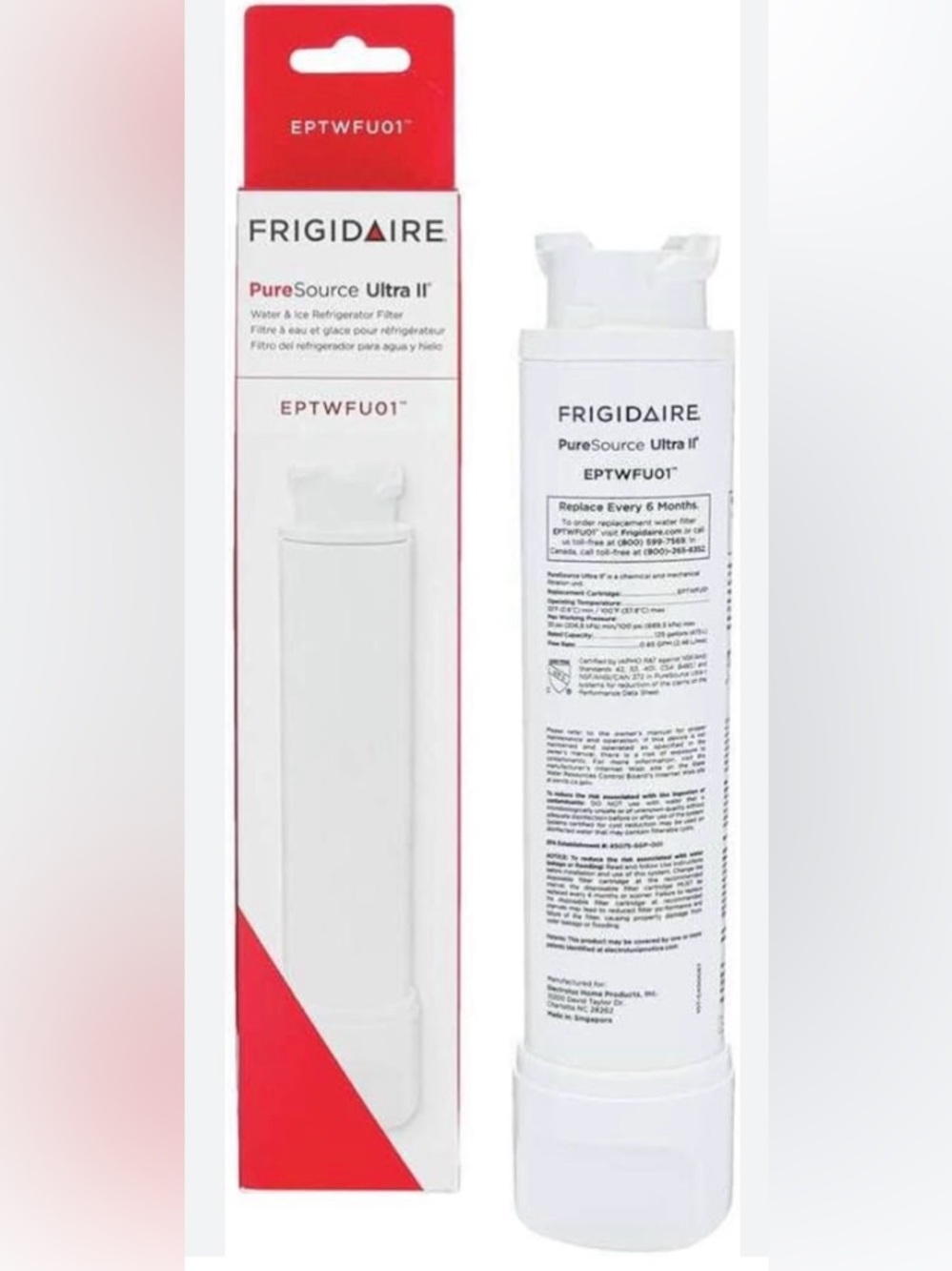 New Frigidaire Puresource Ultra II White Replacement Water Filter Cartridge